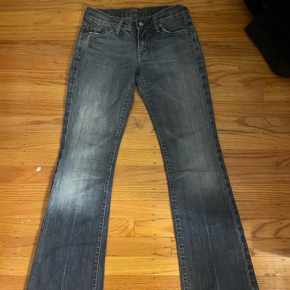 Seven7 Women's Dark Blue Boot Cut Jeans